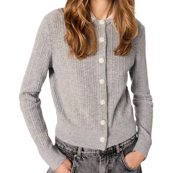 Miniou Cardigan with Jewelry Collar - Picture 1 of 4